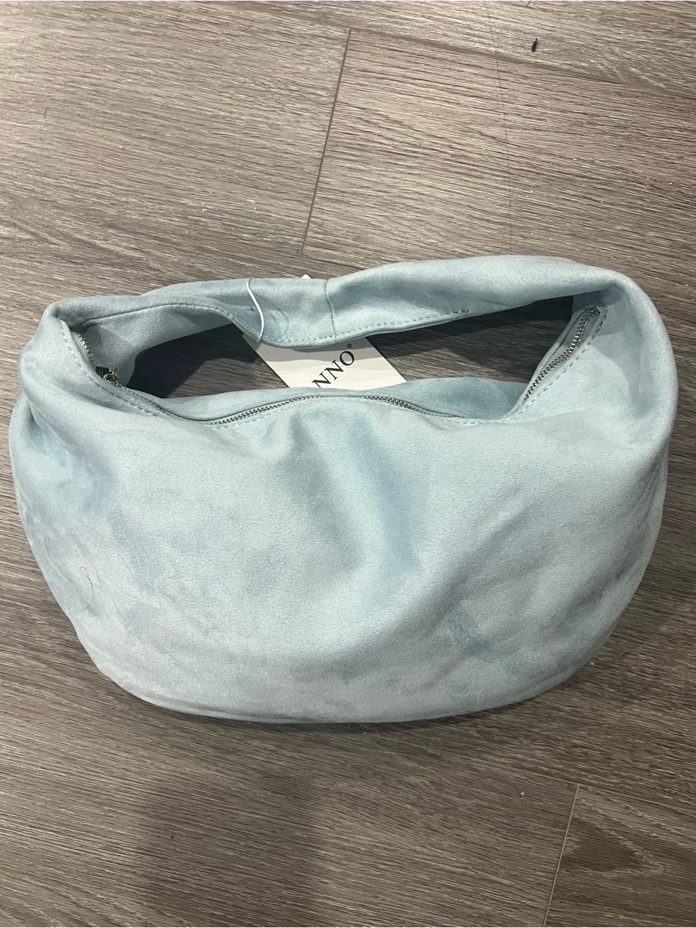 Light Blue suede feel Shoulder Bag